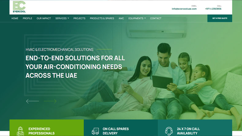 HVAC company web design