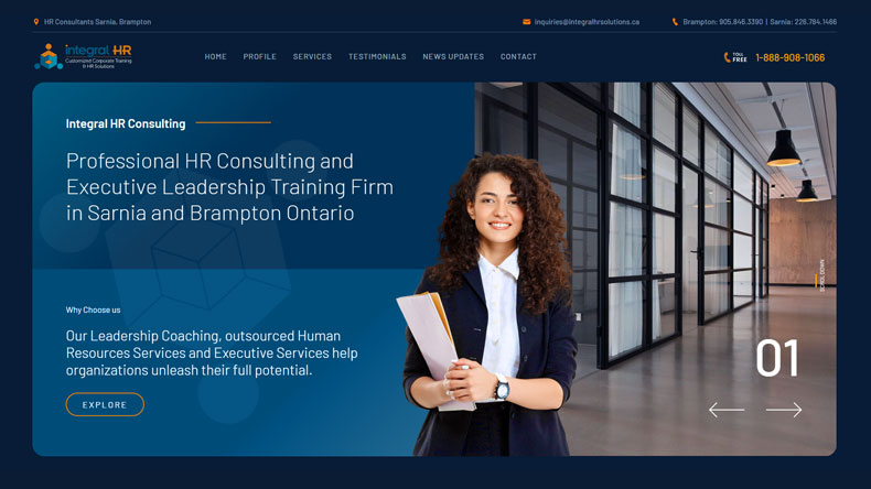 HR Company web design