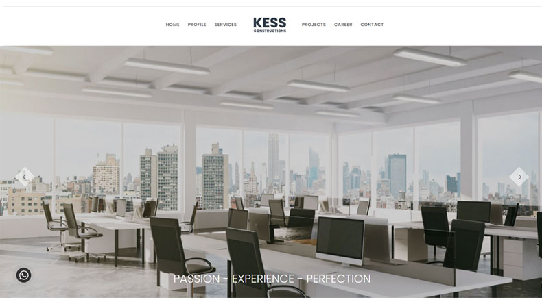 Construction company web designer bangalore