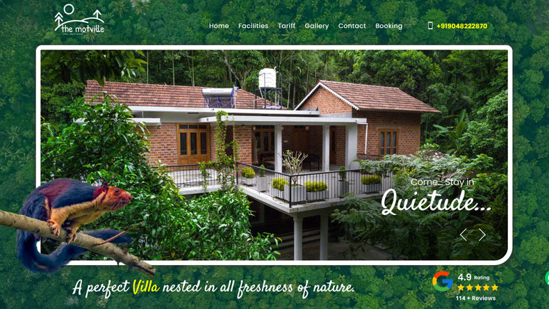Homestay and Holiday Home web design Wayanad