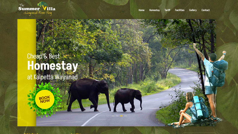Homestay web design Wayanad