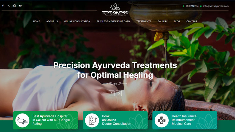 ayurveda web design Kerala