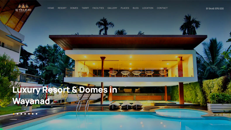 Resort web design Wayanad