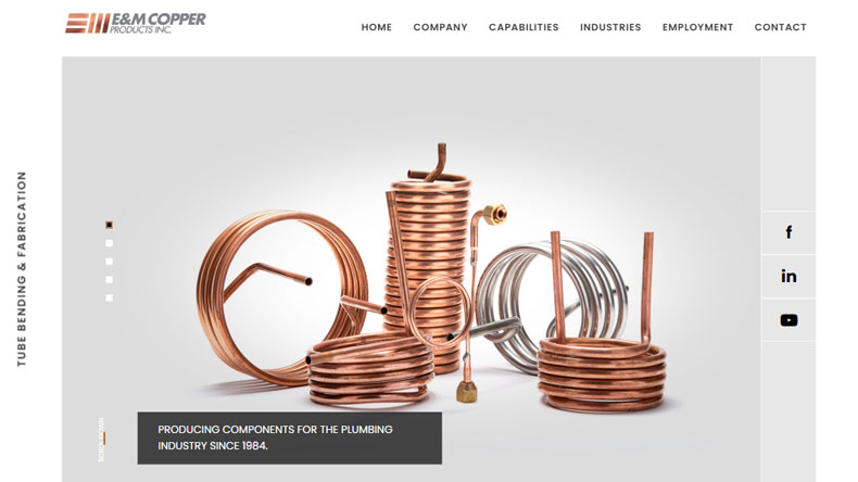 em copper web design Canada