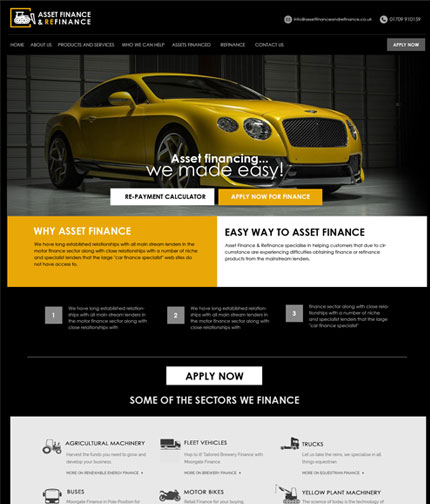 Finance web design