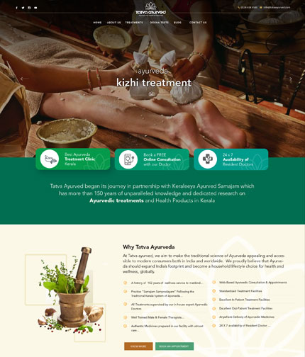 ayurveda web design kerala