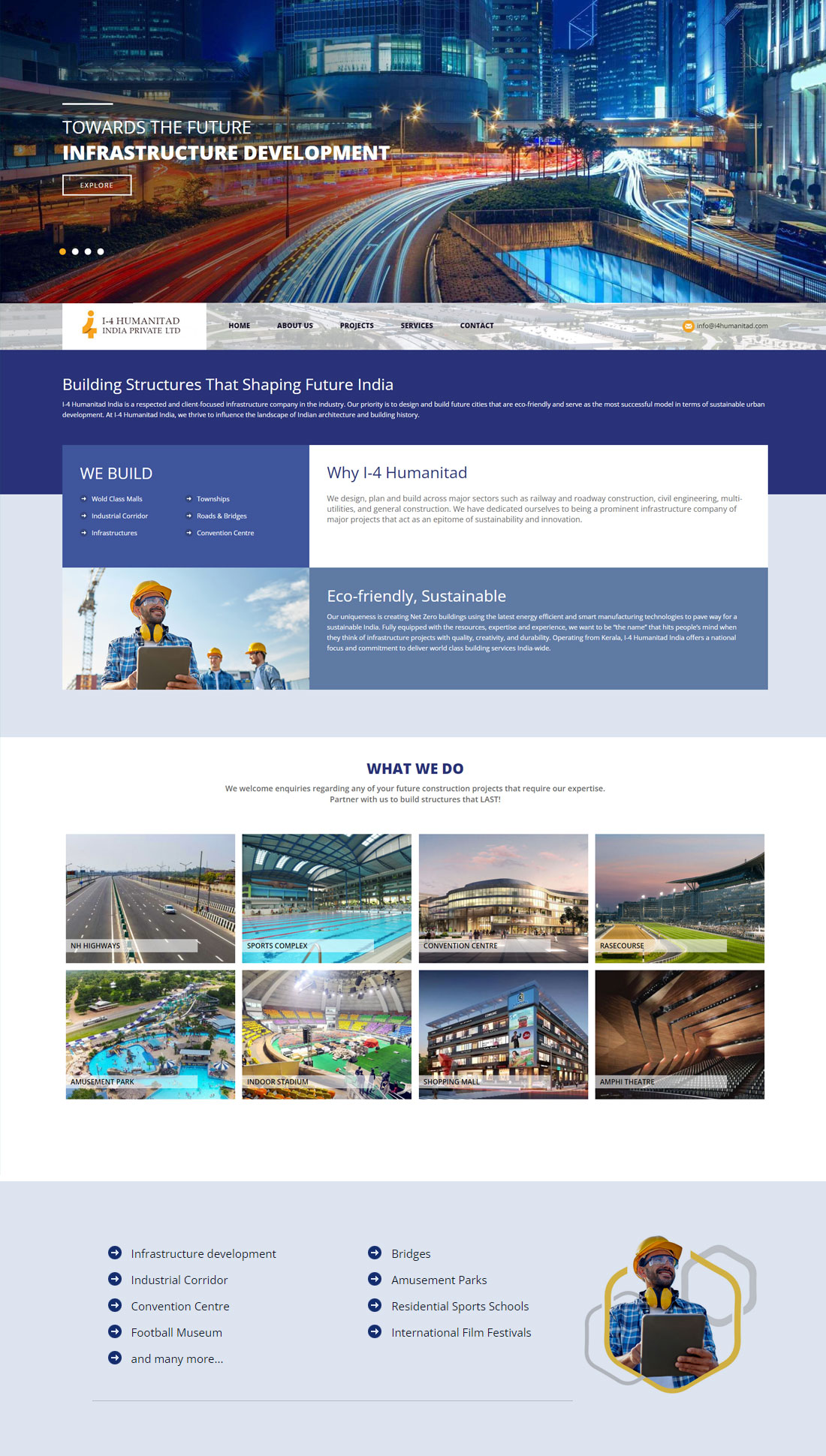 Construction company web design Kochi