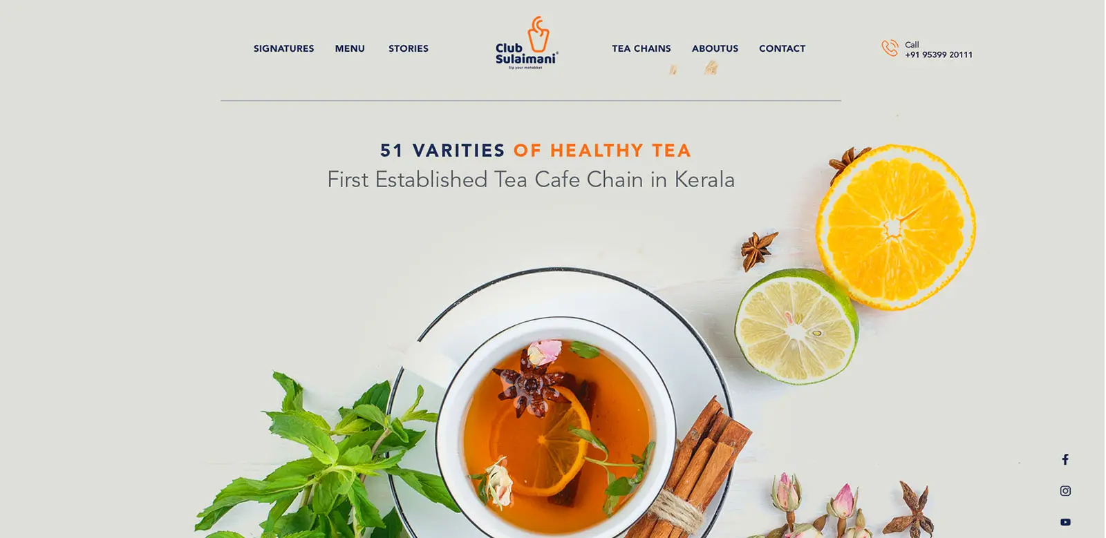 Tea chain web design