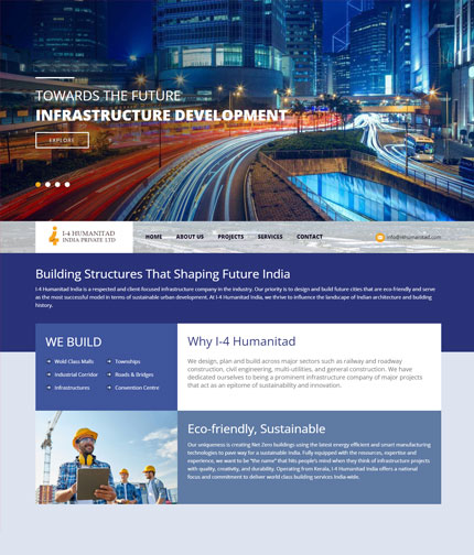 Infrastructure company web design