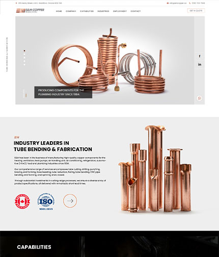 copper company web design
