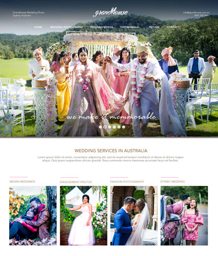 Wedding Photography Web Design