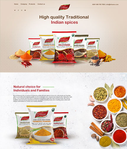 Spices company Web Design