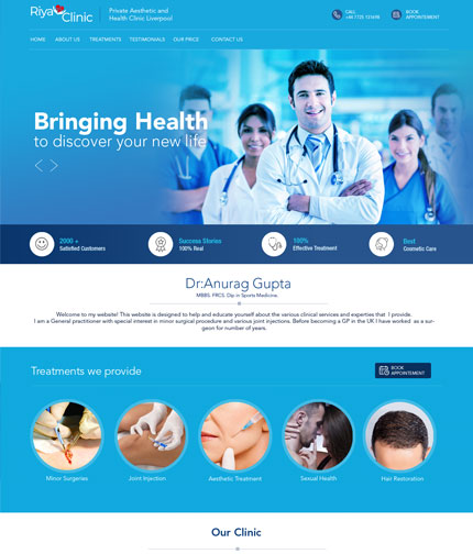 Hospital website design
