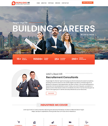 HR website design