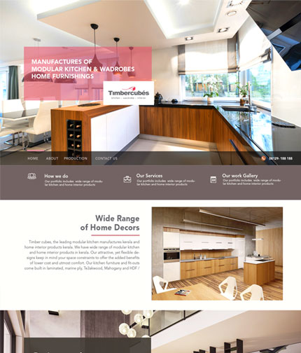 Internior design company website design