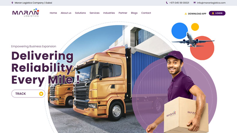 Logistics company web design Chennai