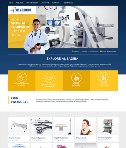 Medical Equipments Web Design
