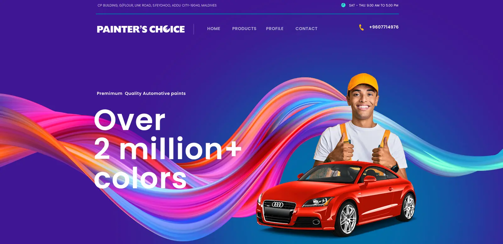 paint company web design