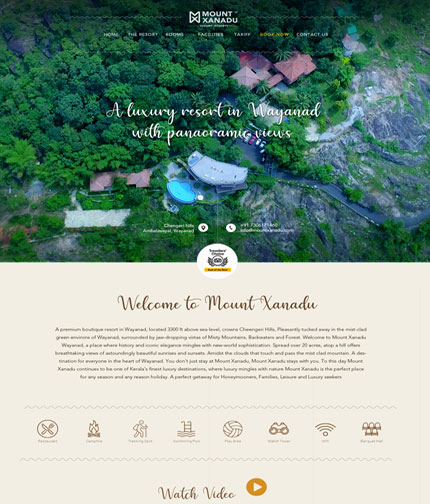 Resort web design Kerala