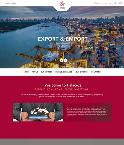 Import & Export web design